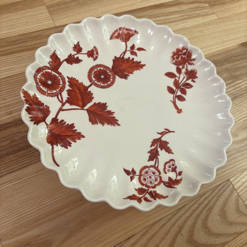 Antique Copeland Spode Ceramic Compote/Cake Stand Red Indian Tree Pattern